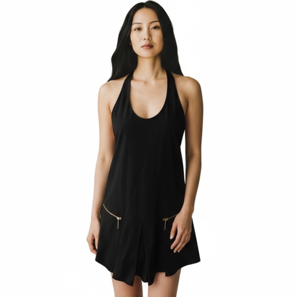 New With Tags Bird By Juicy Couture Black Skye Halter Dress Size XS